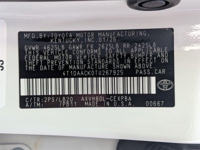 2026 Toyota Camry XSE