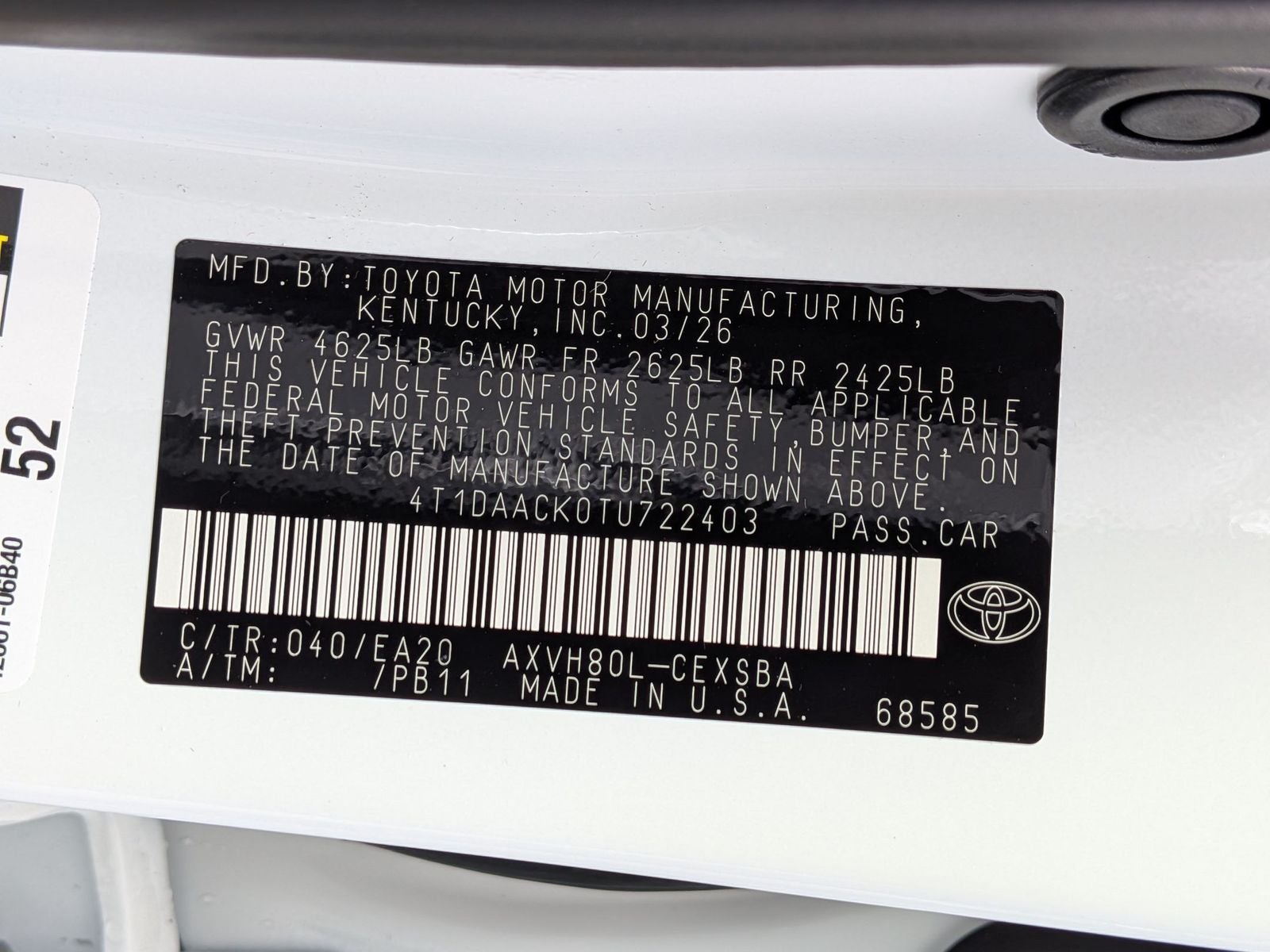 2026 Toyota Camry SE