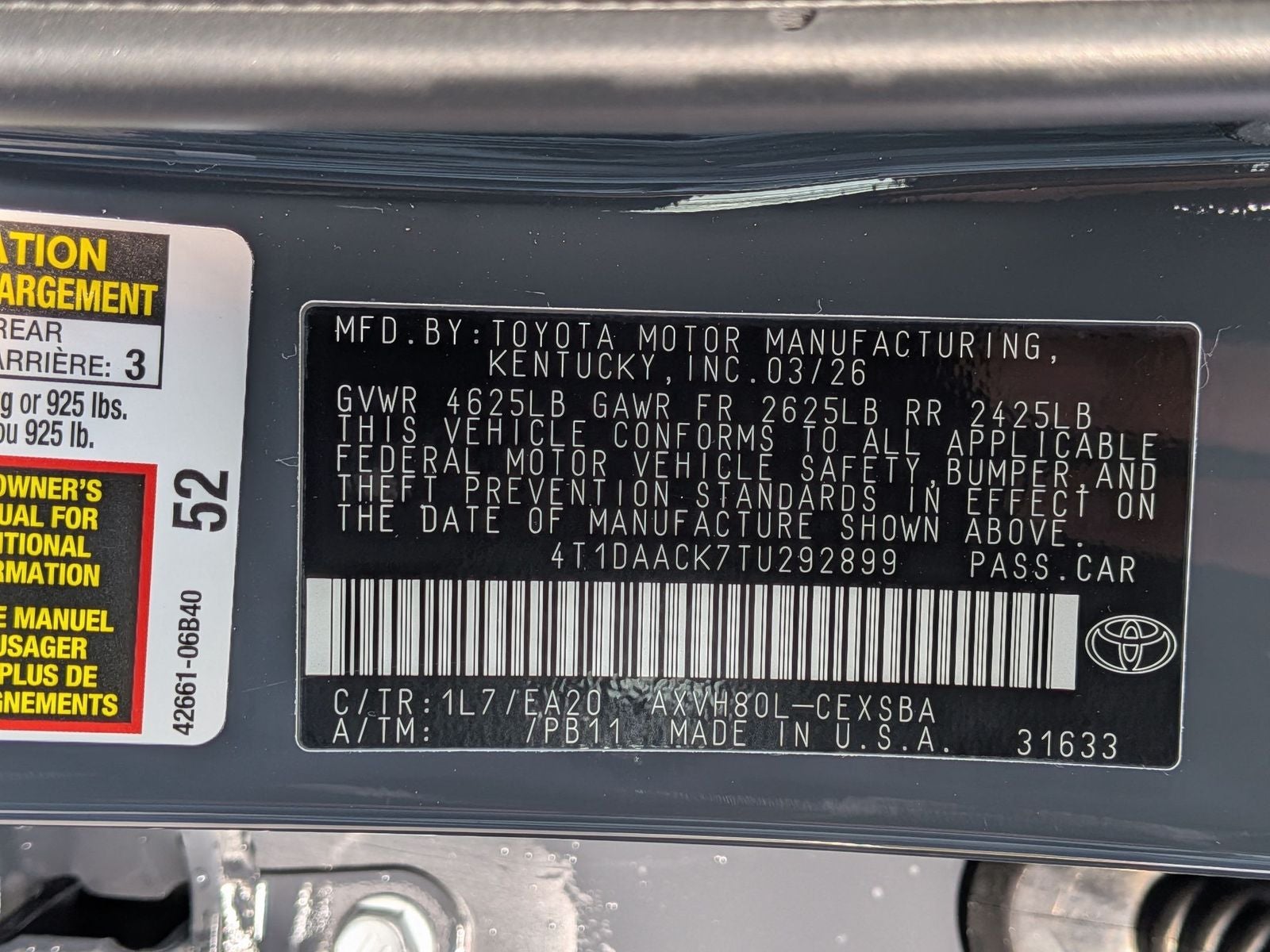 2026 Toyota Camry SE