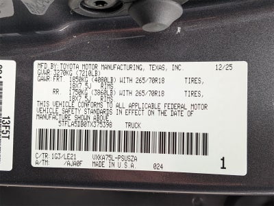 2026 Toyota Tundra SR5