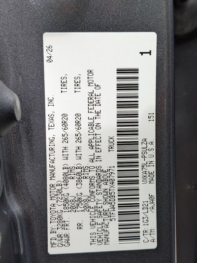 2026 Toyota Tundra Limited