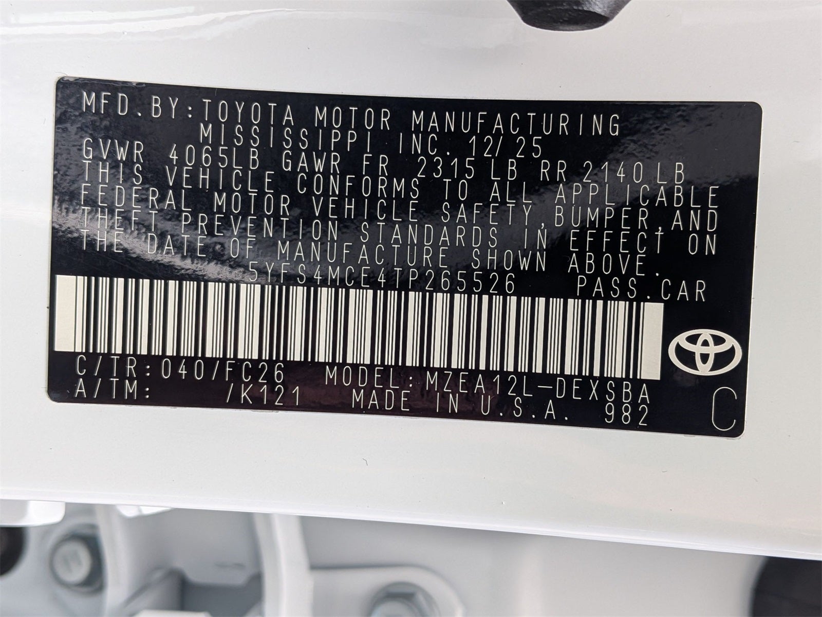 2026 Toyota Corolla SE