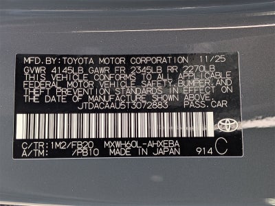 2026 Toyota Prius LE