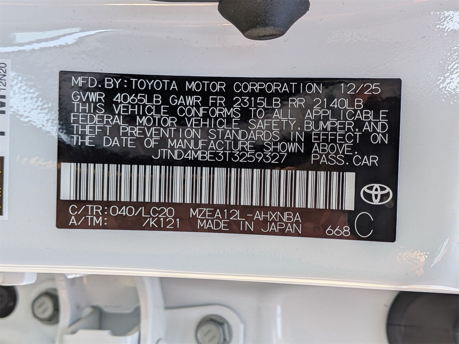 2026 Toyota Corolla Hatchback FX