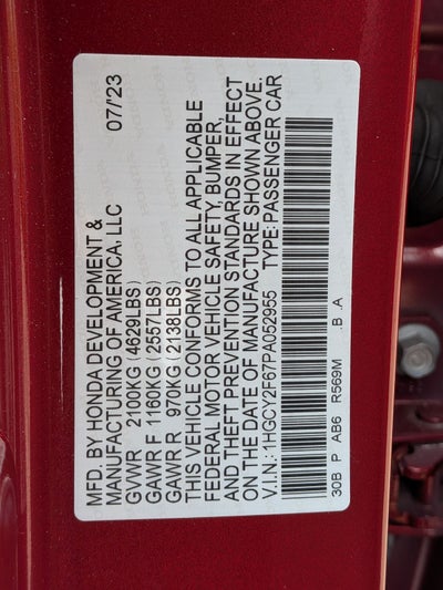 2023 Honda Accord Hybrid EX-L