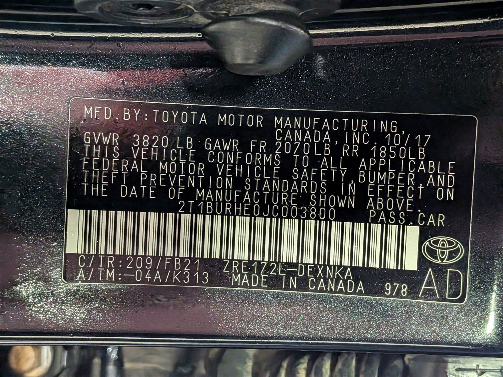 2018 Toyota Corolla L