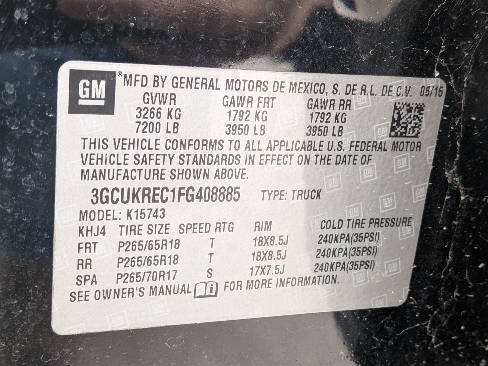 2015 Chevrolet Silverado 1500 LT LT2