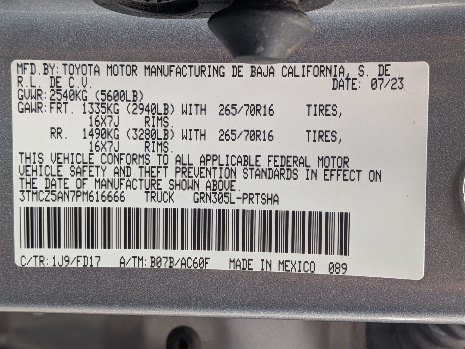 2023 Toyota Tacoma TRD Off-Road V6