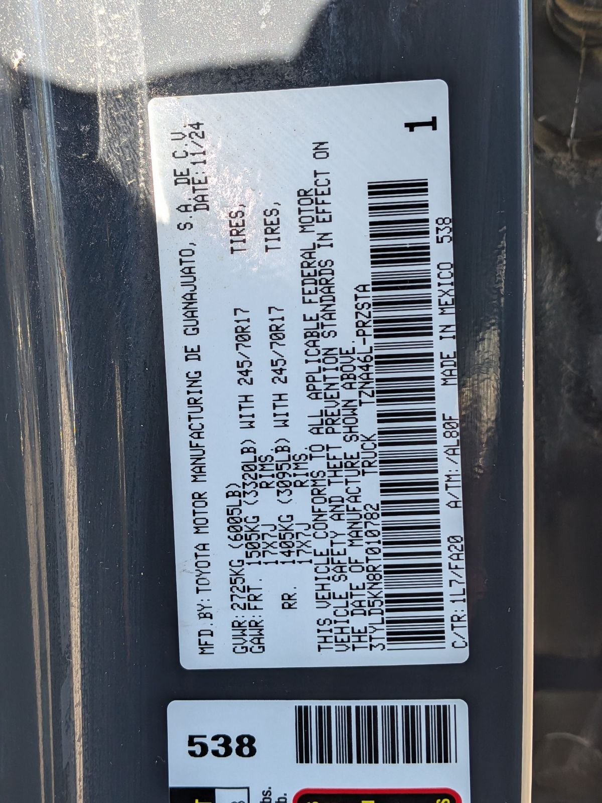 2024 Toyota Tacoma SR