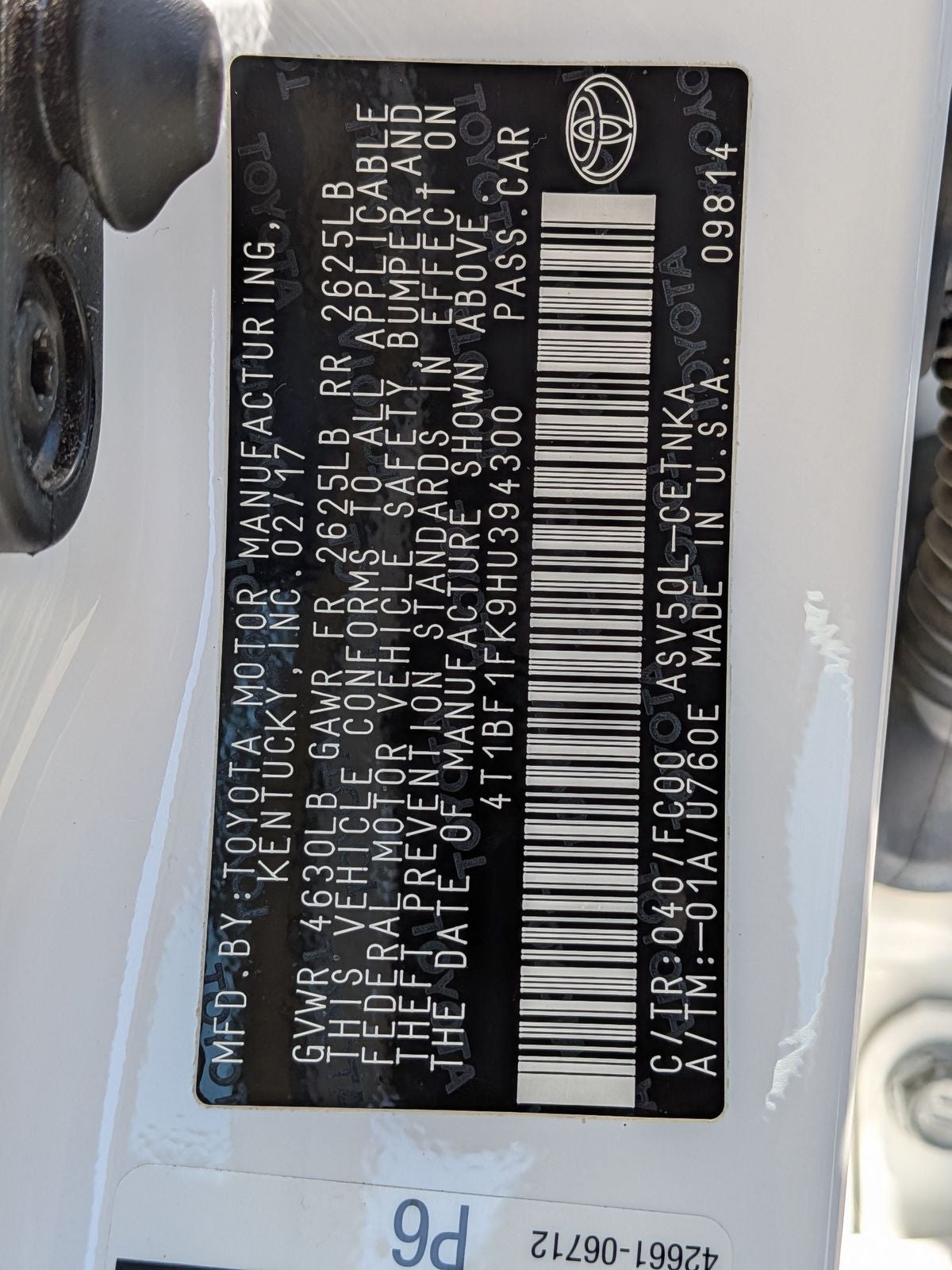 2017 Toyota Camry LE