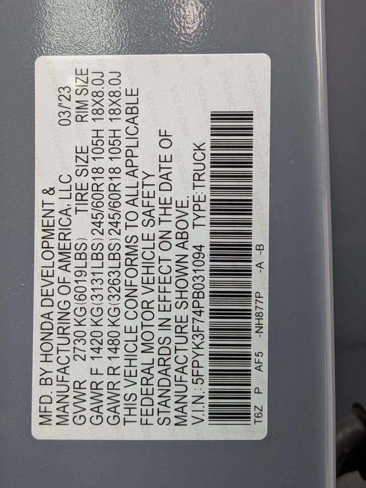 2023 Honda Ridgeline RTL-E