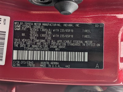 2022 Toyota Highlander Hybrid XLE