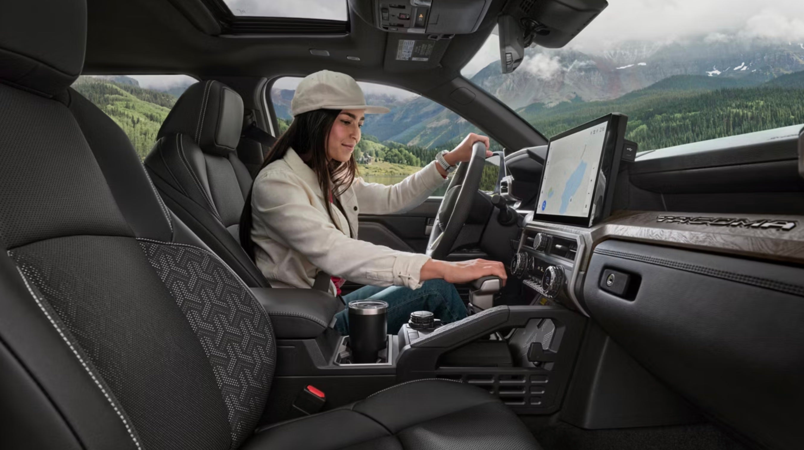 2026 Toyota Tacoma Limited interior shown in available Black SofTex® trim for sale near Cambridge