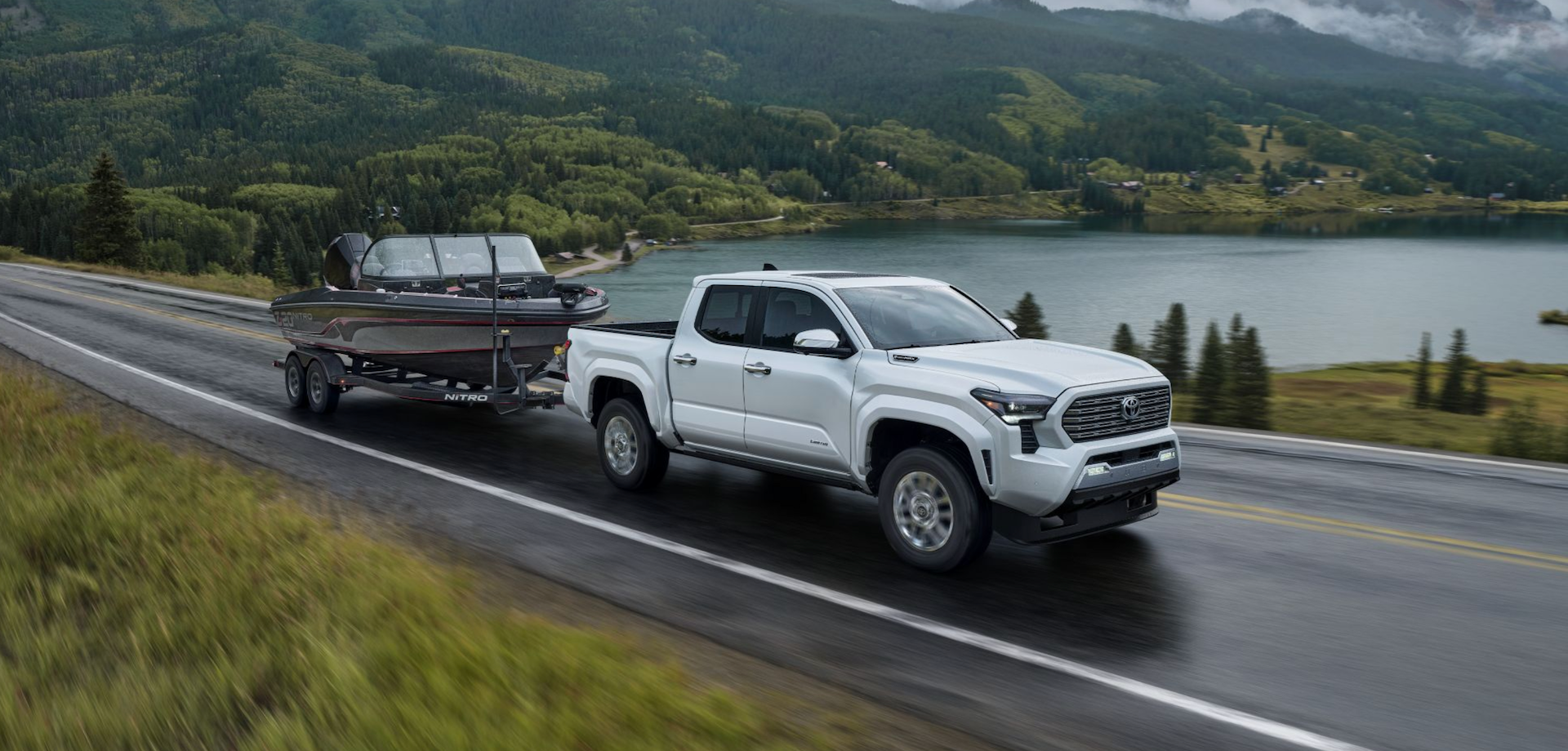 2024 Toyota Tacoma Limited shown in Wind Chill Pearl near Zanesville