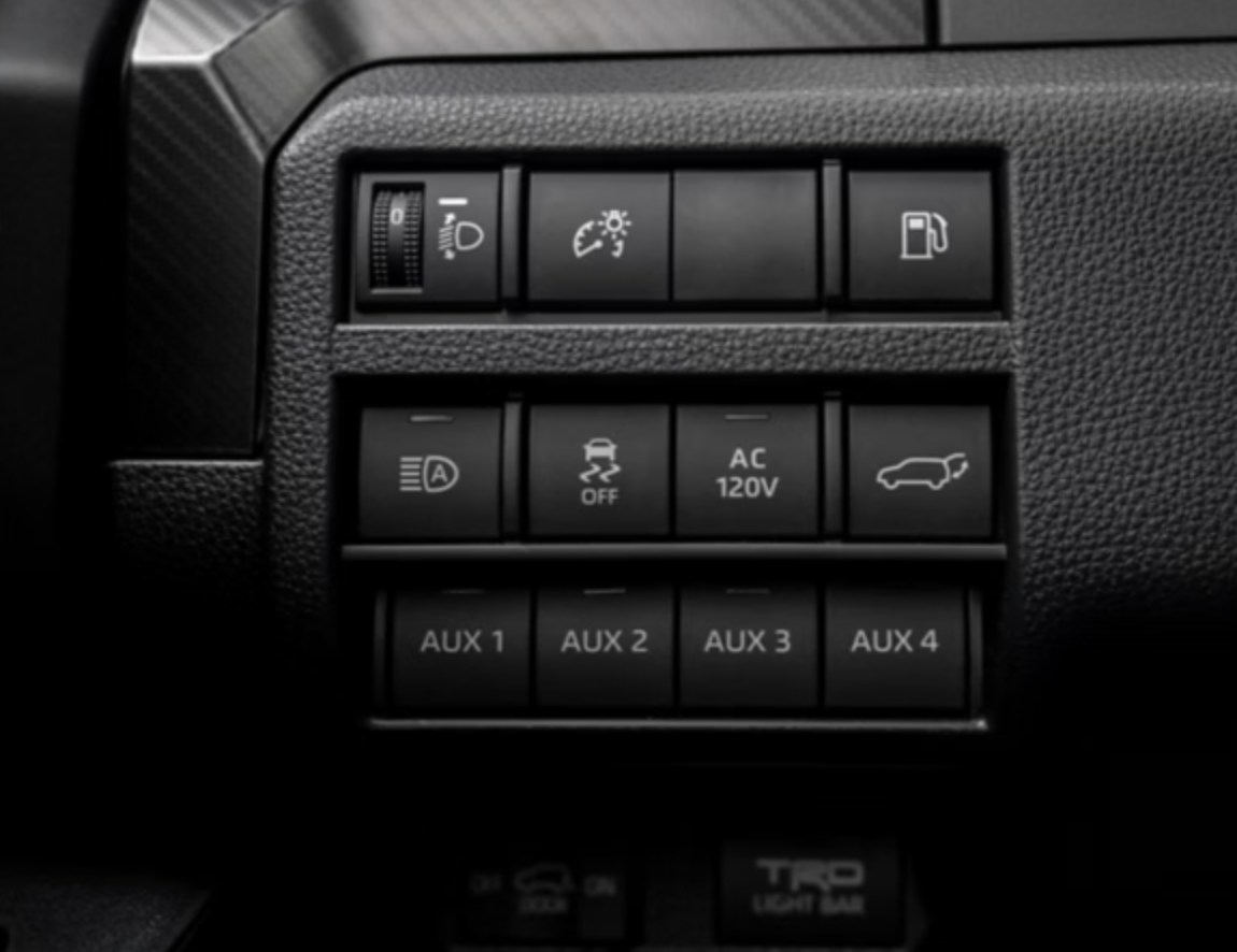 2025 Toyota 4Runner Trailhunter interior shown in Mineral SofTex® trim