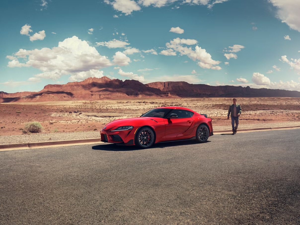 The 2026 GR Supra MkV Final Edition shown in Renaissance Red 2.0 for sale in Zanesville, OH