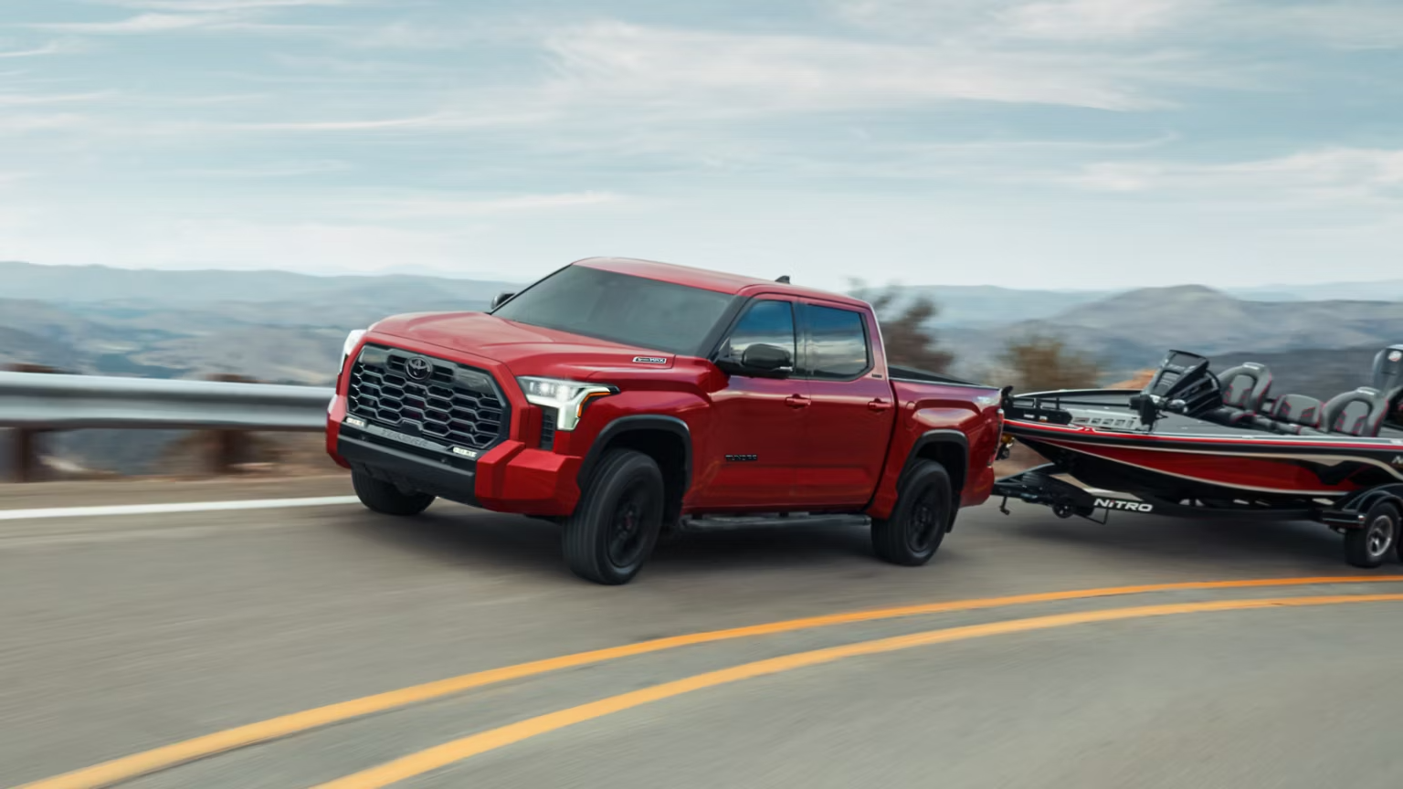 2025 Toyota Tundra shown in Supersonic Red* for sale at Zanesville Toyota near me in Zanesville, OH.