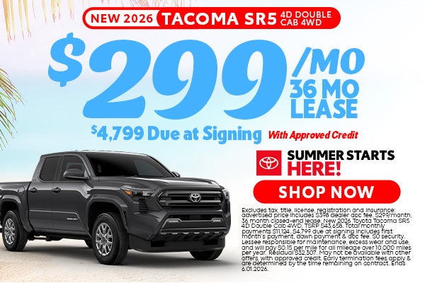 New 2026 Toyota Tacoma SR5 offers in Zanesville, OH