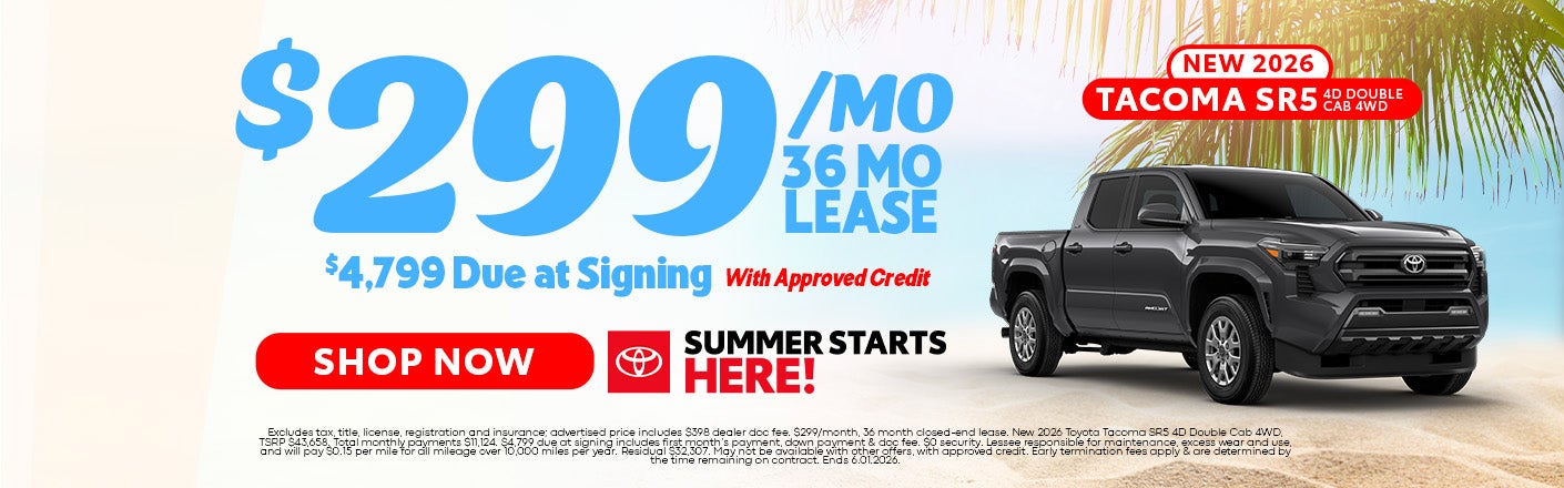 New 2026 Toyota Tacoma SR5 offers in Zanesville, OH