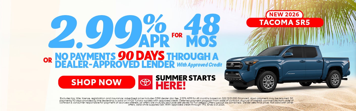 New 2026 Toyota Tacoma Offer in Zanesville, OH