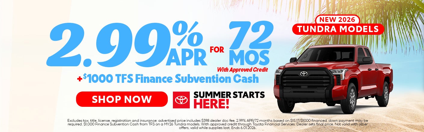 New 2026 Toyota Tundra Offer in Zanesville, OH