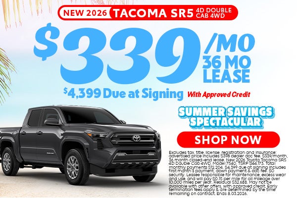 New 2026 Toyota Tacoma SR5 offers near Newark