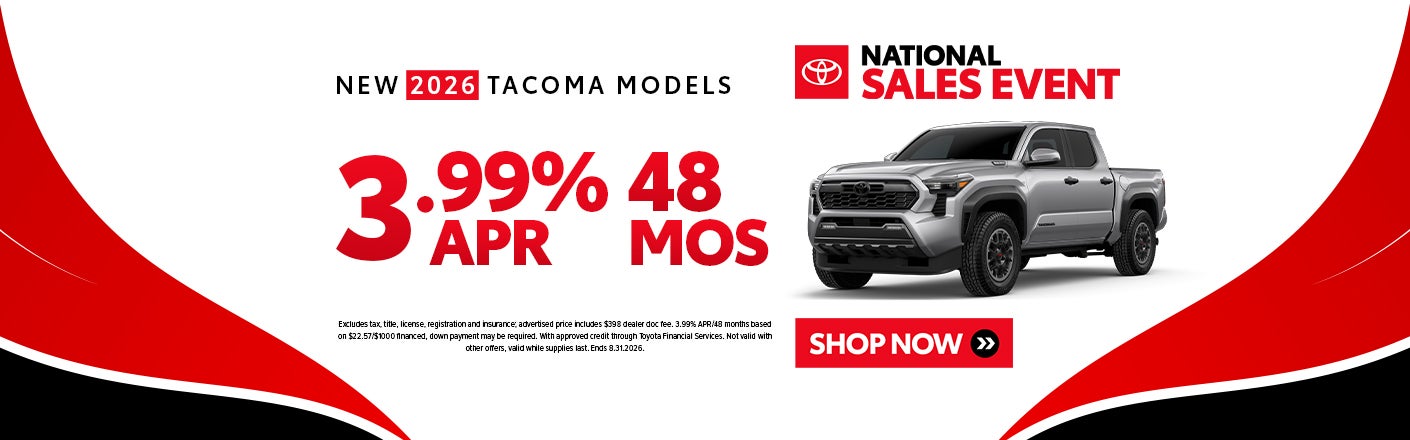 New 2026 Tacoma Models offers near Cambridge, OH