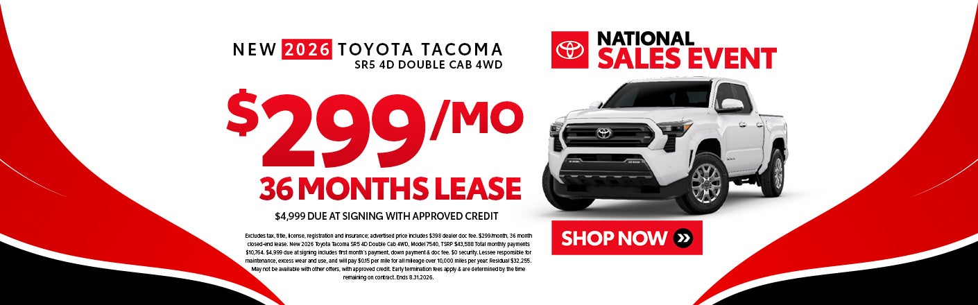 New 2026 Toyota Tacoma SR5 offers near Newark, OH