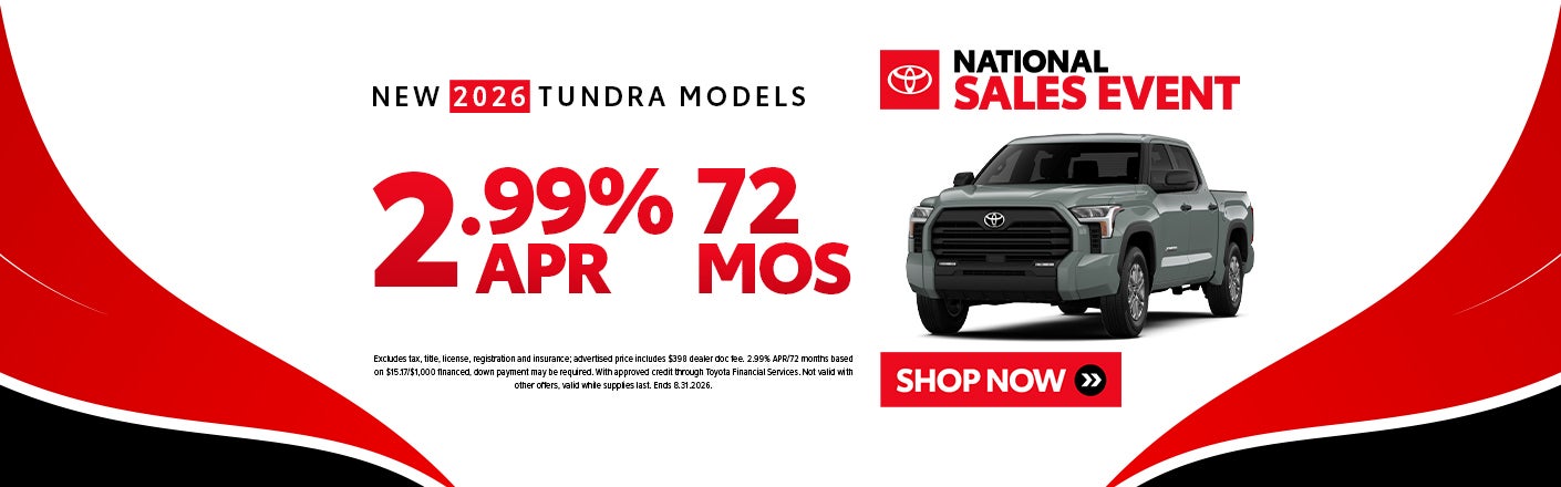 New 2026 Tundra offers in Zanesville, OH