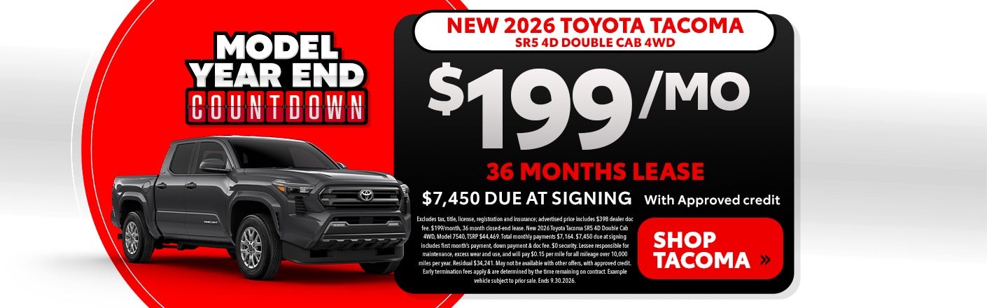 New 2026 Toyota Tacoma offers in Zanesville, OH