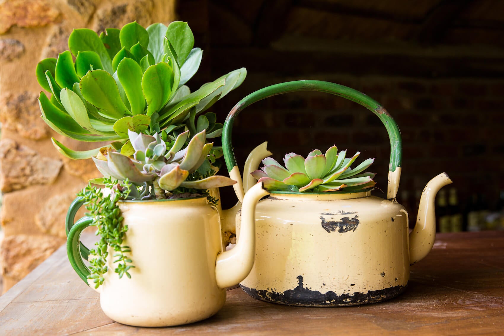 Flower pots from Girl UPcycled Studio