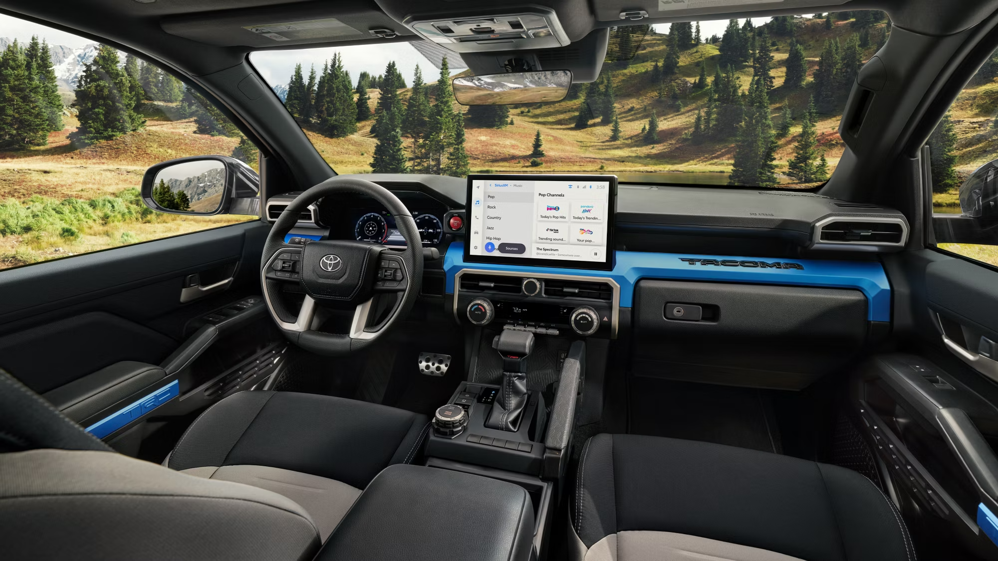 Interior of the 2025 Toyota Tacoma near Newark, OH